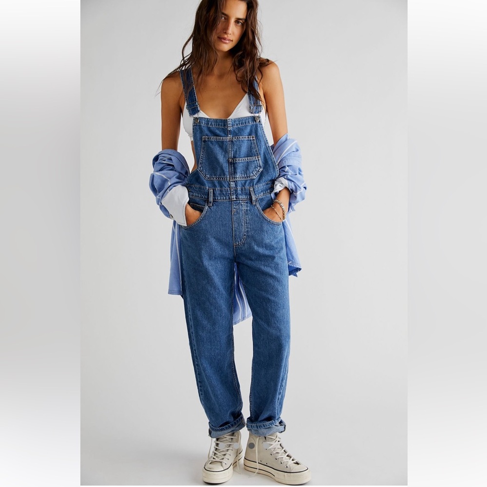 Free People Indigo Denim Jumpsuit